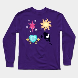 My little Pony - The Four Princesses of Equestria Cutie Mark Long Sleeve T-Shirt